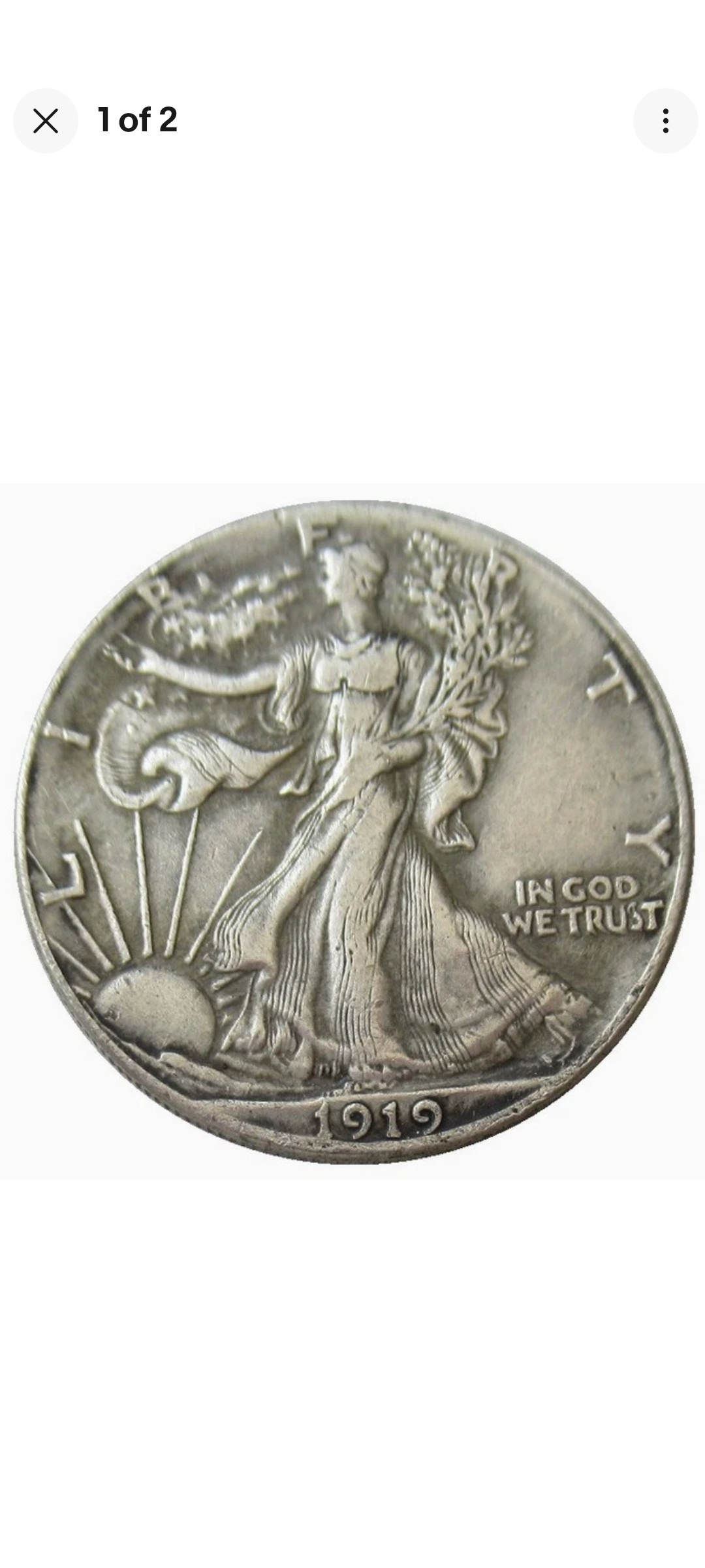 $1 face 90% silver walking liberty half dollars