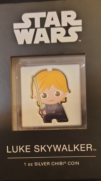 1oz .999 fine silver Luke sky walker chibi